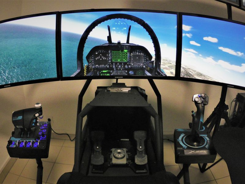 cockpit du simulateur de vol
